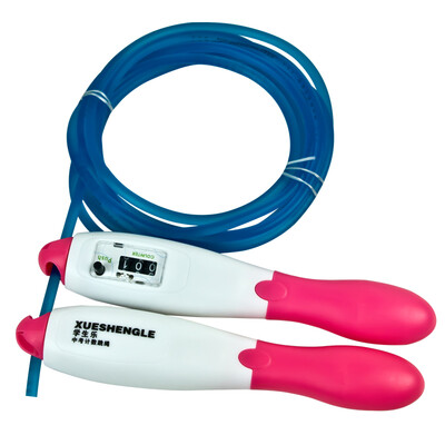 

Healthy 0706 adjustable wooden handle fitness rope skipping (color random