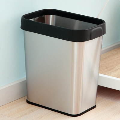 

Ou Run Zhe trash cans 12L stainless steel square barrels of bags of waste paper basket