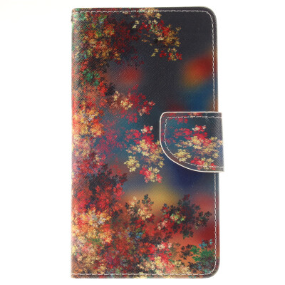 Colorful flowers Design PU Leather Flip Cover Wallet Card Holder Case for ASUS ZenFone 2