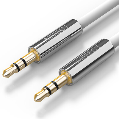 

AIFFECT AXS1-SR10 Car AUX Audio Cable 35mm Male On-Board Stereo Cable Support Mobile Flat Panel Amplifier Computer Silver 1m