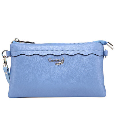 

Крокодил (CROCODILE) первый слой кожаных сумочек большой емкости кошелек плечо сумка тенденция досуг ветер 12611085-08 синий