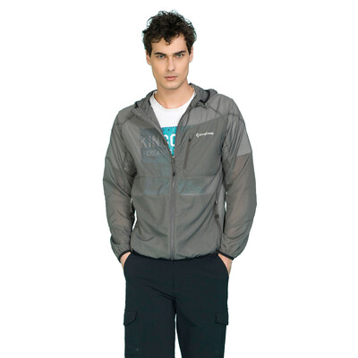 

Kelly (KingCamp) sun clothes men couple models skin clothing sports windbreaker thin breathable sunscreen KWPG141 carbon gray XL