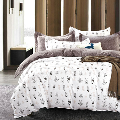 

Langsha Bedding Home Textiles Four-piece Cotton Cotton Twill Print Wedding Suite Bed Liner Pillow Bedding Trolltech 15-18 m Bed Universal Quilt 200 230cm