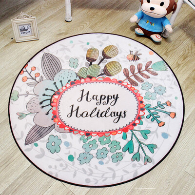 

Green mats round plavni mats mat bedroom 80cm diameter cute rabbit