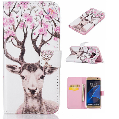 

Deer Design PU Leather Flip Cover Wallet Card Holder Case for SAMSUNG Galaxy S7 Edge