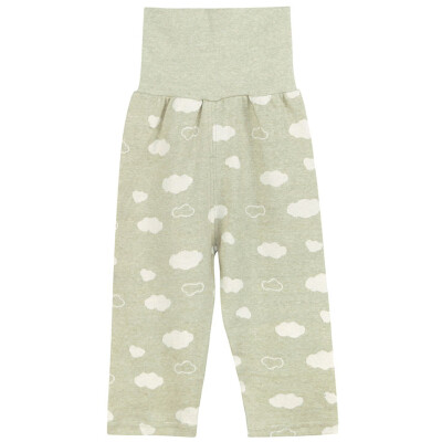 

Xin Song baby jacquard color cotton dual-use crotch belly pants newborn spring and autumn color cotton underwear open crotch pants natural green C237B66 / 44