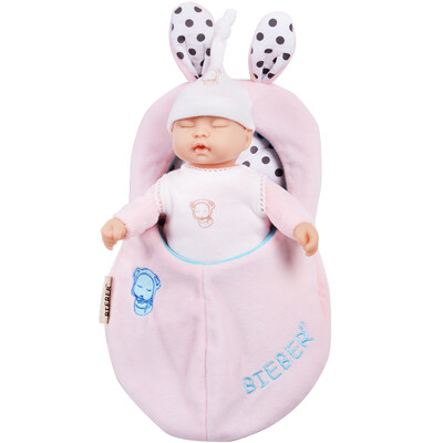 

BIEBER Meng Bao sleep doll comfort doll plush doll toy simulation baby comfort toy tender pink