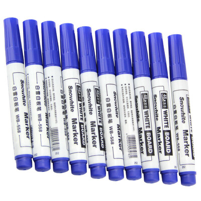 

Snow (white) WB-558 special ink round white board pen blue 10 loaded