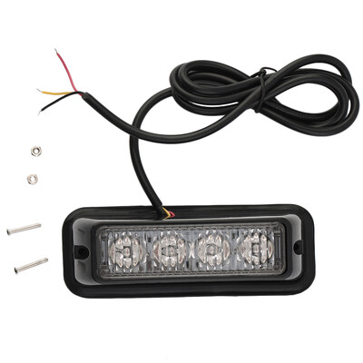

New 3W 4 Led 12V Cars Trucks Waterproof Emergency Urgent Flash Light
