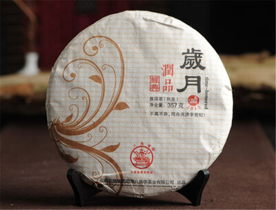 

Ли Мин Классический освященная временем Пуэр чай торт Юньнань Pu'er Cha 2015 357g Спелый