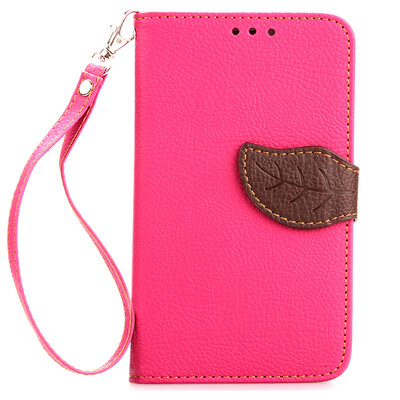 

Pink Design PU Leather Flip Cover Wallet Card Holder Case for LG G2 MiniD620