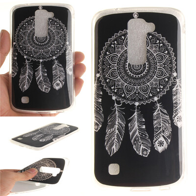 

Black wind chimes Pattern Soft Thin TPU Rubber Silicone Gel Case Cover for LG K10