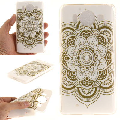 

White flowers Pattern Soft Thin TPU Rubber Silicone Gel Case Cover for Nokia Lumia950