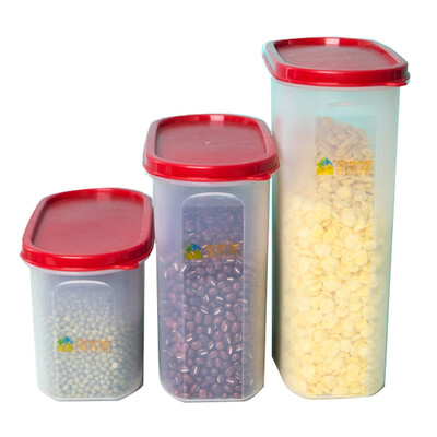 

Bao You Ni sealed cans storage crisper miscellaneous grains storage tank milk powder tank kitchen storage box 3 sets of kitchen supplies DQTZ04
