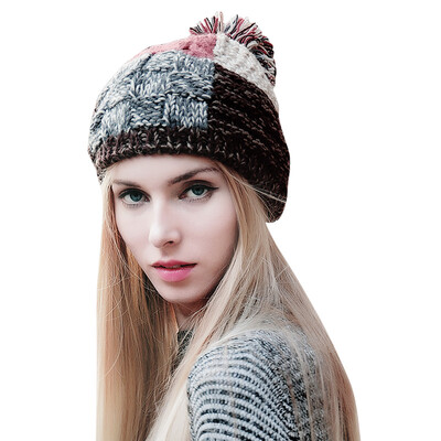 

Shi Dan Caesar hat female wool hat autumn&winter warm Baotou knit hat AA150028 brown 55cm-57cm
