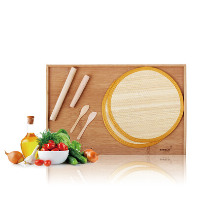 

Jingdong supermarket] SIMELO healthy bamboo dumpling board plus gift rolling pin set