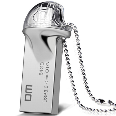 

DM PD016 (легко летать) OTG мобильный телефон U диск 64GB водонепроницаемый USB3.0 высокоскоростной USB и MICRO USB двойной разъем (серебристый)