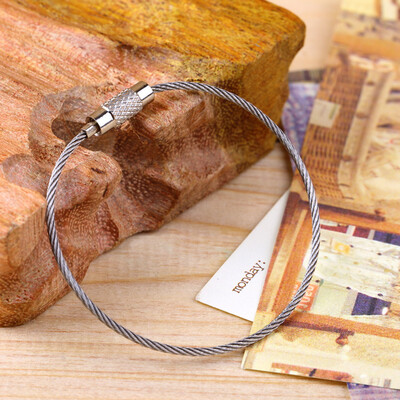 

1pc Wire Key Chain Carabiner Cable Ring Hiking Survival Gear Stainless Steel