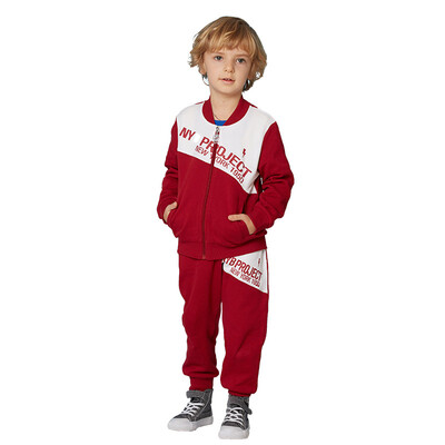 

JJLKIDS Partner Club Children's Kit Spring Casual Wear Set Pants Two-piece Set BCZ63046 Candidate Red 140