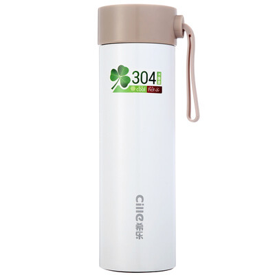 

Jingdong Supermarket] Xileu insulation cup 330ml stainless steel insulation Cup men and women couple cup bag insulation Cup XB-16211 pearl white