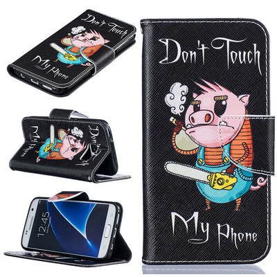 

Pig Design PU Leather Flip Cover Wallet Card Holder Case for SAMSUNG GALAXY S7