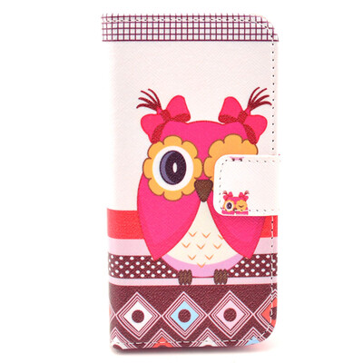 

Owls Design PU Leather Flip Cover Wallet Card Holder Case for IPHONE 5