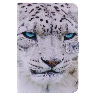 

Белый Leopard дизайн PU кожа флип Обложка Кошелек Карты Держатель чехол для IPAD 6