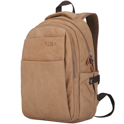 

Jingdong supermarket] Si Mu (SIMU) 1603 shoulder bag business casual computer bag men and women fashion canvas bag black