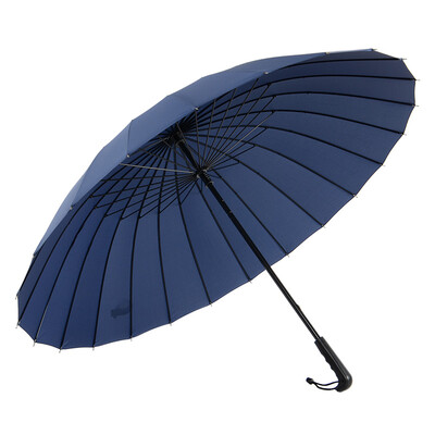 

MAYDU Umbrella men's business style plain 24 bone large windproof long-handled rain and rain umbrella M5005 black