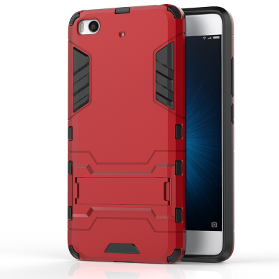 

Red Slim Robot Armor Kickstand Shockproof Hard Rugged Rubber Back Case For XIAOMI 5S