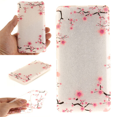 

Up and down plum blossom Pattern Soft Thin TPU Rubber Silicone Gel Case Cover for Lenovo K3/A6000