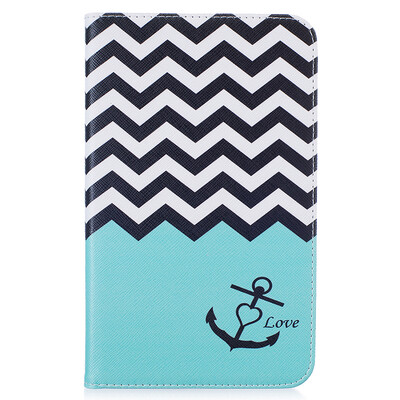 

Wave Style Embossing Classic Flip Cover with Stand Function and Credit Card Slot for SAMSUNG GALAXY Tab A 7.0 T280