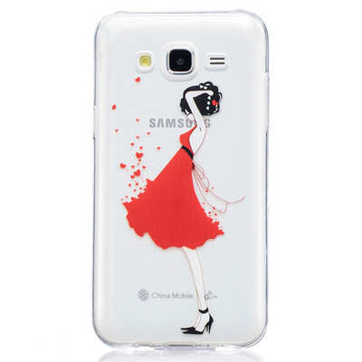 

Red Dress girl Pattern Soft Thin TPU Rubber Silicone Gel Case Cover for SAMSUNG GALAXY J5