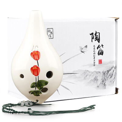 

Jingdong Supermarket] Acacia Bird (LOVEBIRD) 6 hole Tao Di long mouth AC tune six hole ac painting magnetic flute beginner with teaching materials lanyard XS2028 flowers