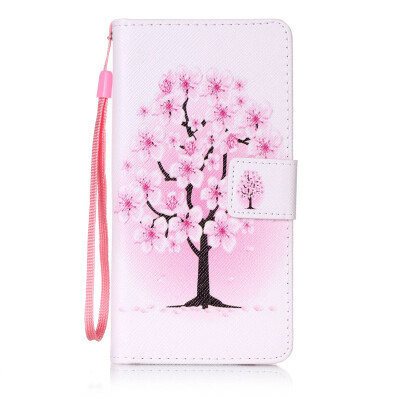 

Peach Blossom Design PU Leather Flip Cover Wallet Card Holder Case for Samsung Galaxy A52016A510