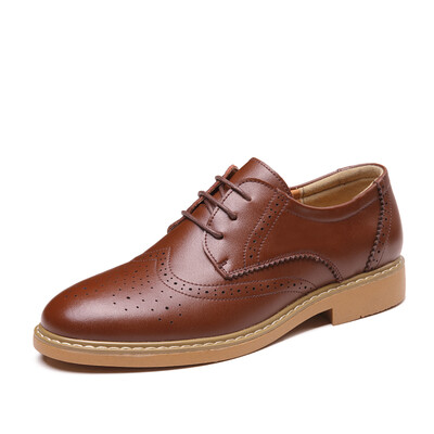

Mens fashion casual dress leather shoes breathable Bullock