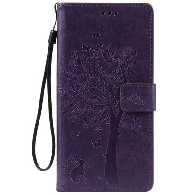 

Purple Tree Design PU Leather Flip Cover Wallet Card Holder Case for SONY XA ULTRA