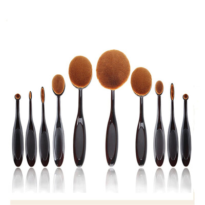 

Beauty Toothbrush Shaped Foundation Makeup Oval Cream Puff Brushes 10 Pcs
