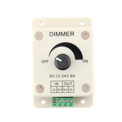 

DC 12V 8A LED Light Protect Strip Dimmer Adjustable Brightness Controller