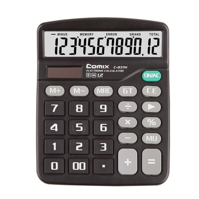 

United (Comix) 12 бит Тайвань офис калькулятор черный классический старый и новый упаковывать случайная поставка канцелярских C-83