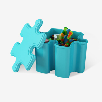 

Handsome storage box storage stool candy color PP plastic bedroom living room storage box toys debris fight plug stool a single loaded blue SL1605D5