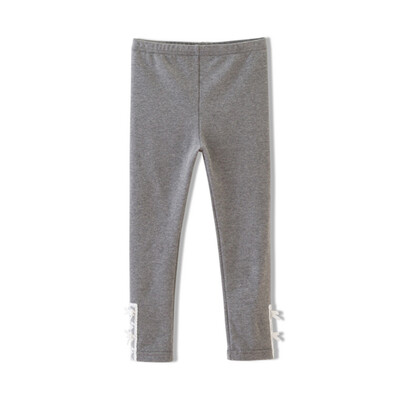 

Fromsch Flordeer French Kids Girls Pure Cotton Bows Leggings Pants F61022 Gray 140