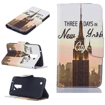 

Tower Design PU Leather Flip Cover Wallet Card Holder Case for LG K10