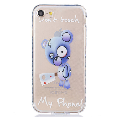 

Blue bear Pattern Soft Thin TPU Rubber Silicone Gel Case Cover for IPHONE 7