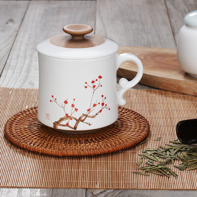 

Jie Yajie ceramic cups hand-painted ceramic cups with filter ceramic cups with a cover men&39s office cup tea cups