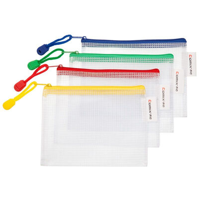 

Comix A1058 Moisture-proof Zipper Closure Mesh File Bags 10 pack