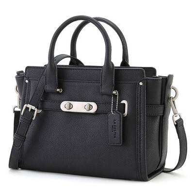 

La Festin 608610 leather shoulder bag European and American Fan motorcycle handbag motorcycle black