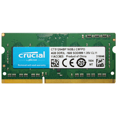

Incontinence Crucial low voltage DDR3 1600 4G notebook memory