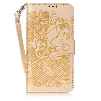 

Golden Rose Design PU Leather Flip Cover Wallet Card Holder Case for LG LS775
