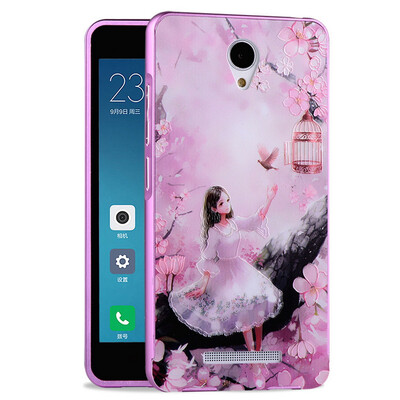 

MOONCASE 2 в 1 Съемные + 3D Relief Окрашенные рамы Покрытие металла Защитная крышка чехол для Xiaomi Redmi Note 2